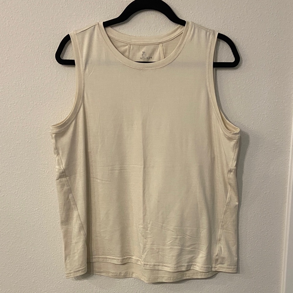 Cream Athletic Sleeveless Muscle Tee
